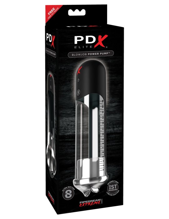 Pompa de Muls Penis Pipedream »PDX Elite« 27 cm - accesorii incluse
