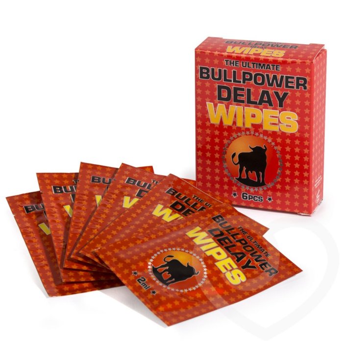 Servetele Anti-Ejaculare Cobeco "Bull Power Wipes" 6 Bucati - vedere frontala