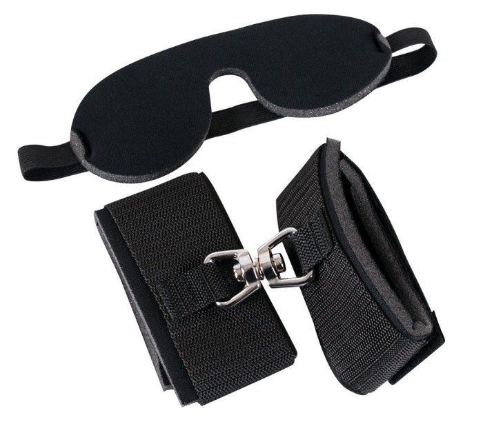Set Bondage Bad Kitty "Naughty Toys" - Negru - dimensiuni complete