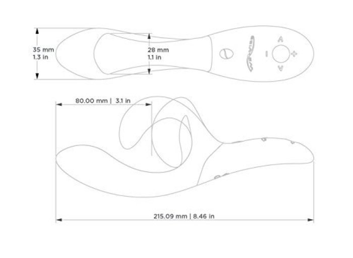 We-Vibe Nova Rabbit Dual APP Vibrator - detaliu finisaj