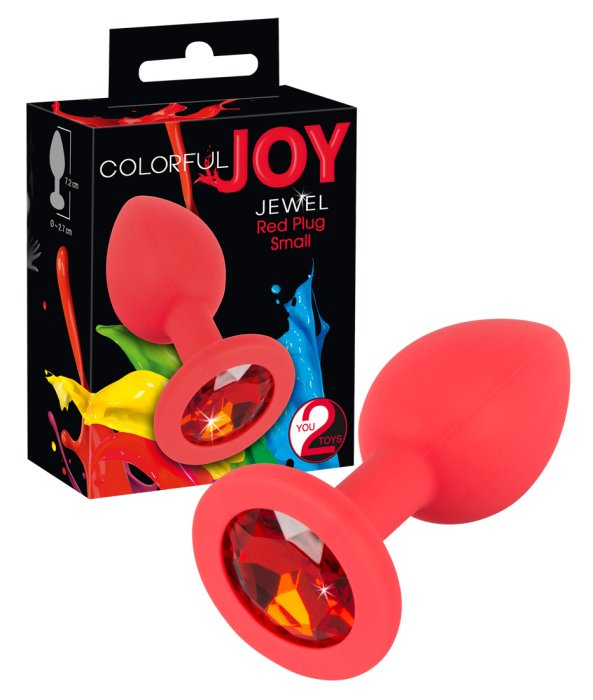 Anal Plug You2Toys »Colorful Joy« 7,2 cm - Rosu