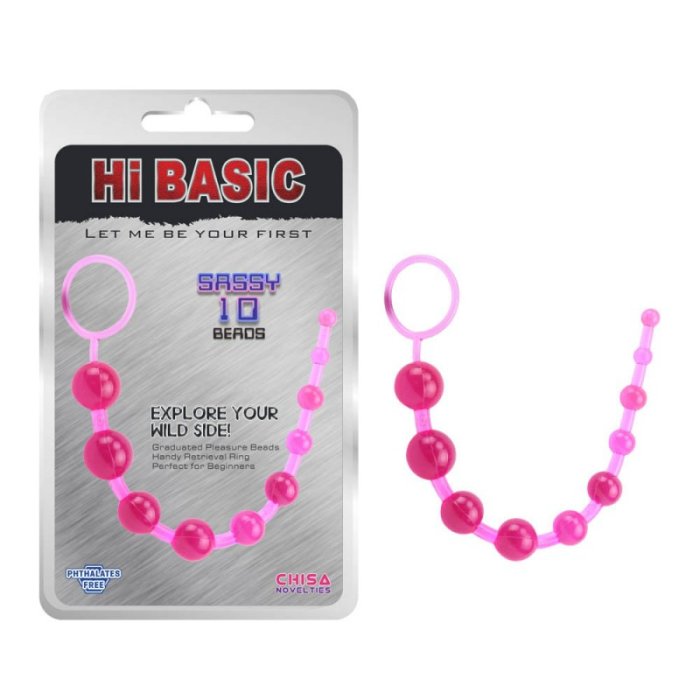 Bile Anale Chisa Novelties "Sassy" 26,3 cm - Roz - detaliu design