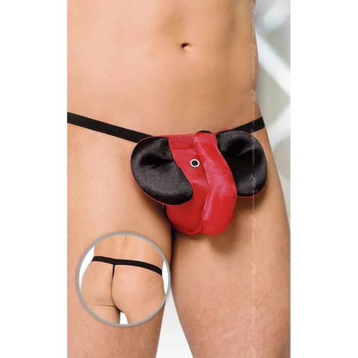 Chilot Funny Elefant Rosu cu Urechi Negre Softline S-L - vedere frontala