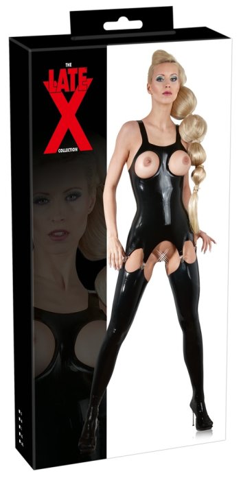 Corset Topless Latex  - Negru - dimensiuni complete