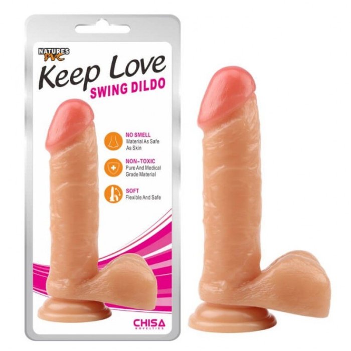 Dildo Realistic Chisa Novelties "Keep Love" 20 cm - Natural - vedere frontala