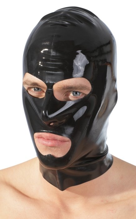 Masca Latex Negru - detaliu design