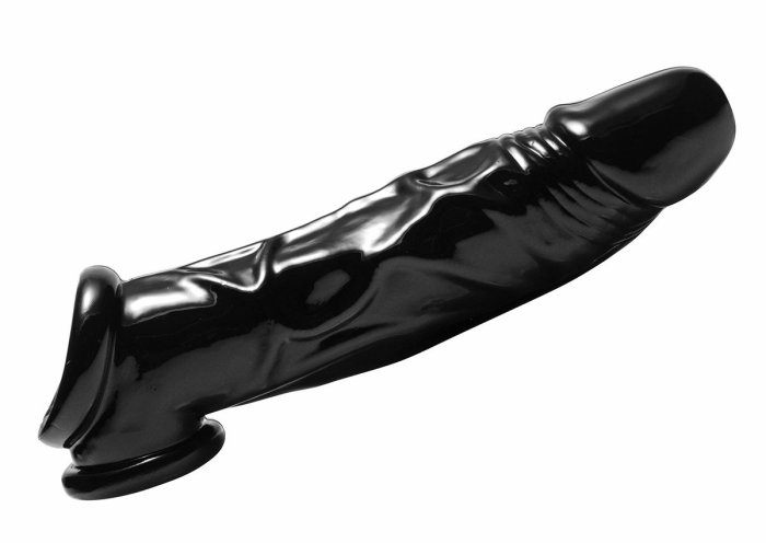 Prelungitor Penis Negru Master, Size Matters - culoare si material