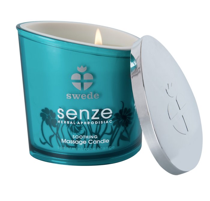 Candela Masaj Senze Afrodisiac Massage, Menta, Trandafiri si Portocale, 150 ml - culoare si material