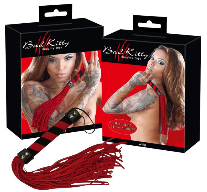 Bici din Piele Bad Kitty 38 cm - Rusu - vedere frontala