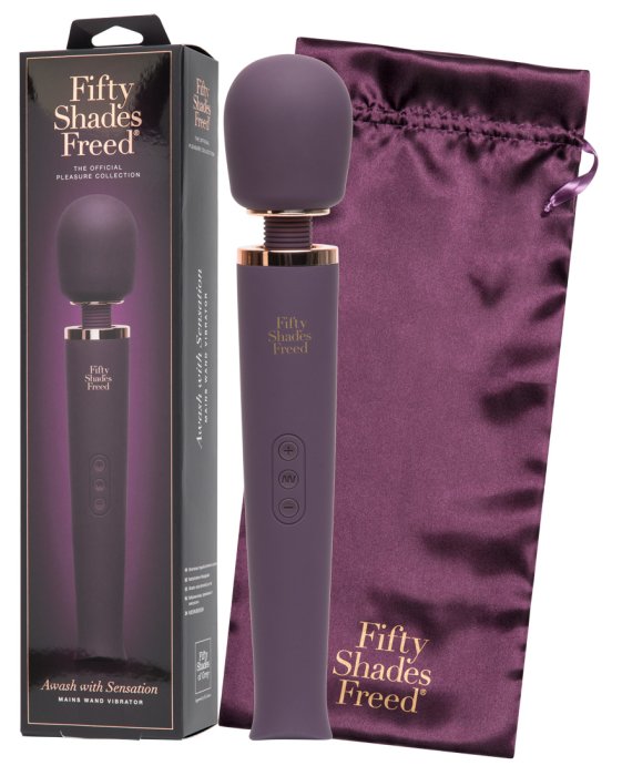 Fifty Shades Freed Massage Wand Awash with Sensation - vedere frontala