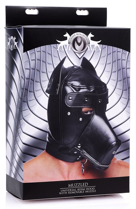 Masca BDSM Muzzled Universal Master Series - detaliu finisaj