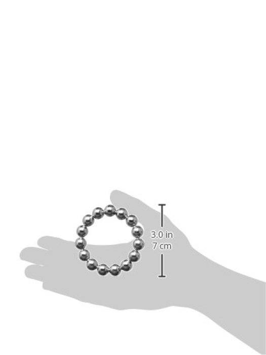 Meridian Steel Beaded Cock Ring - vedere laterala