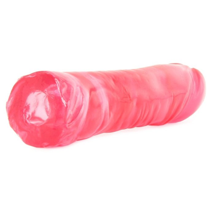 Dildo Vac-U-Lock Pink Crystal Jellies - detaliu finisaj