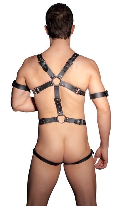 Body Piele Barbati ZADO Harness Bondage S-M - detaliu design