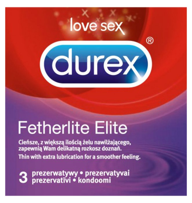 Prezervative Durex Fetherlite Elite, 3 Buc - detaliu design
