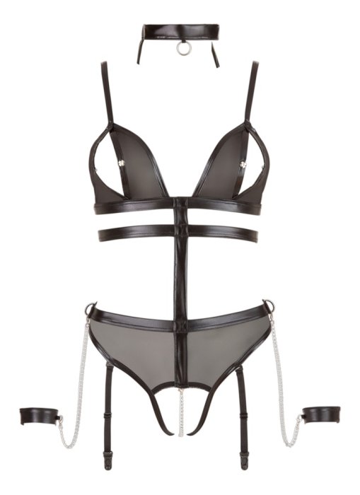 Lenjerie Intima Cottelli Collection Bondage - Negru - detaliu design