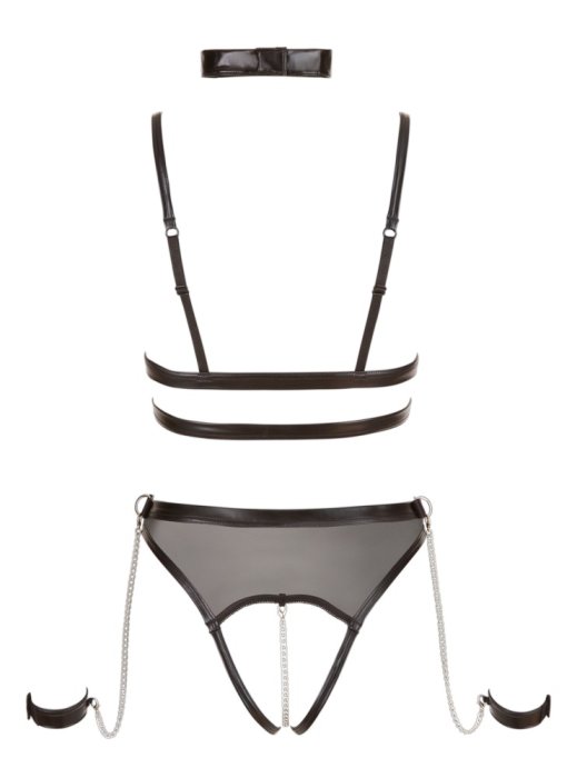 Lenjerie Intima Cottelli Collection Bondage - Negru - culoare si material