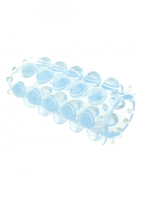 Manson Penis ToyJoy Power Stretchy Sleeve Albastru - vedere fata