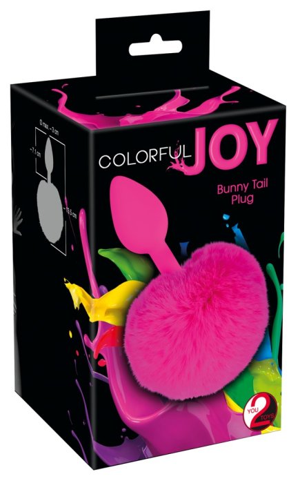 Butt Plug You2Toys "Colorful Joy Bunny Tail" 6 cm - Roz