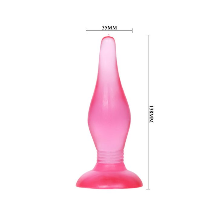 Plug Anal Silicon Roz - vedere laterala