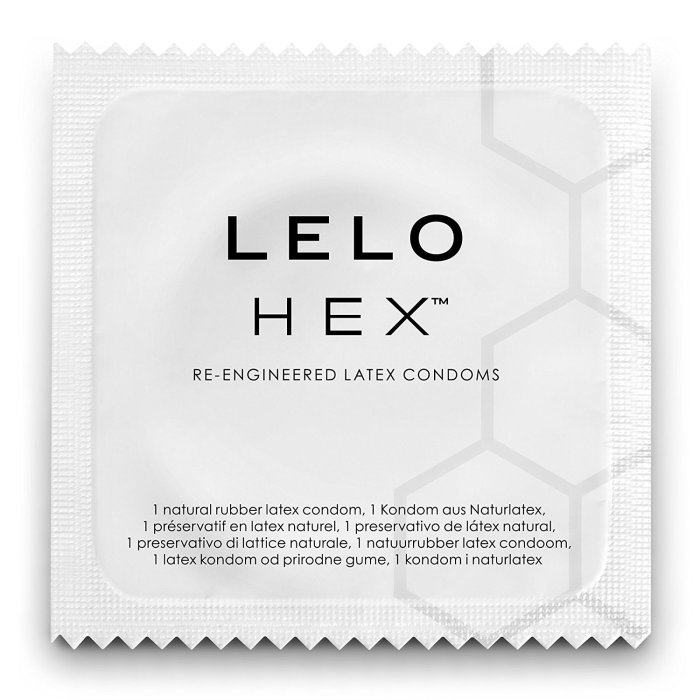 Prezervative LELO HEX Original,  3 Buc - vedere laterala