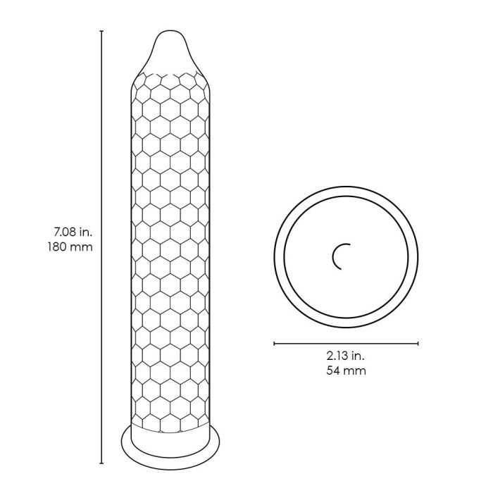 Prezervative LELO HEX Original,  3 Buc - detaliu design