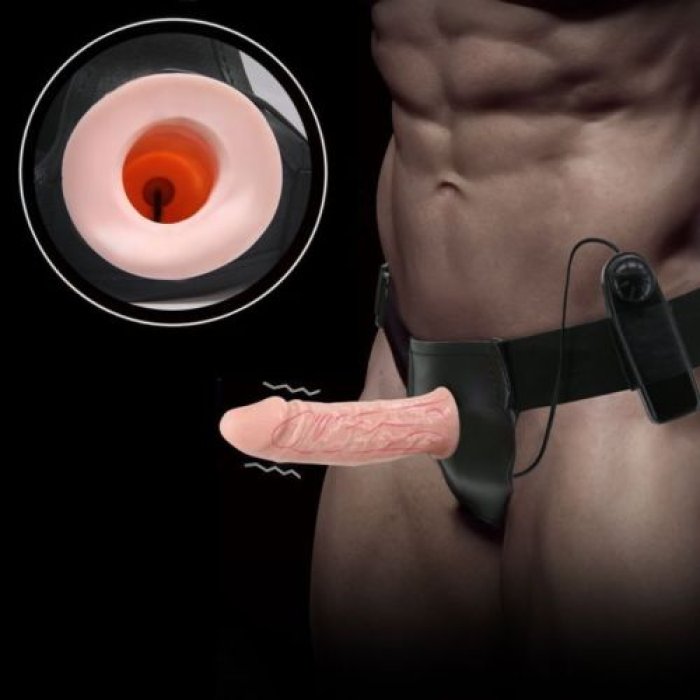 Strapon barbati cu vibratii - prelungitor penis natural - detaliu finisaj