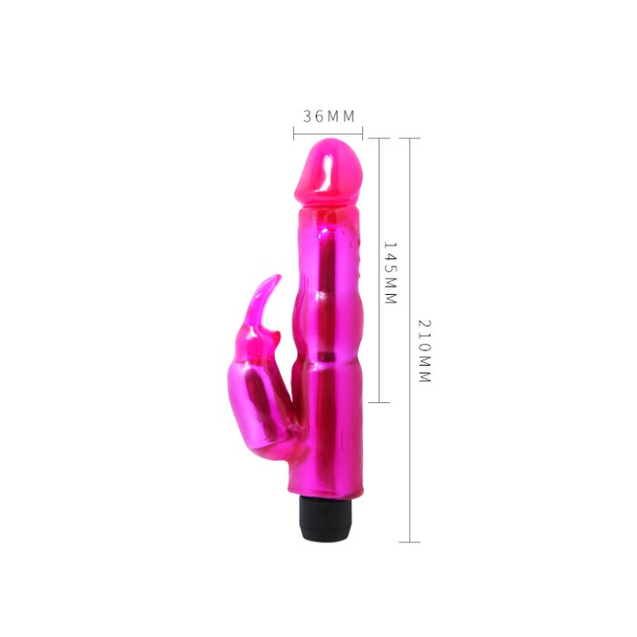 Vibrator Baile »Naughty Bunny« 21 cm - Roz - vedere spate
