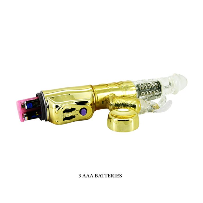 Vibrator Iepuras Rabbit U.S. Gold Lover - dimensiuni complete