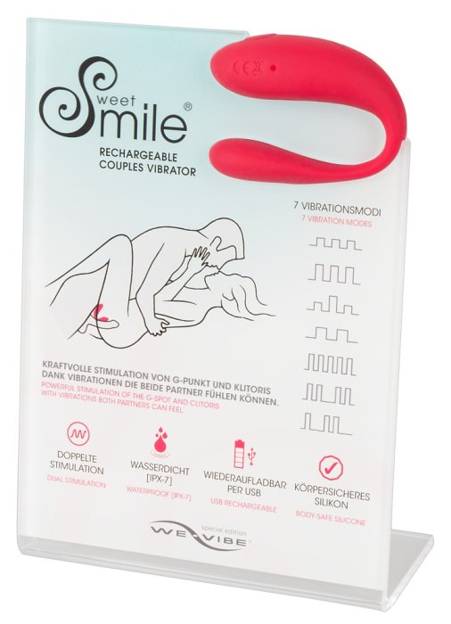 Sweet Smile Vibrator »We-Vibe« 18cm - Rosu