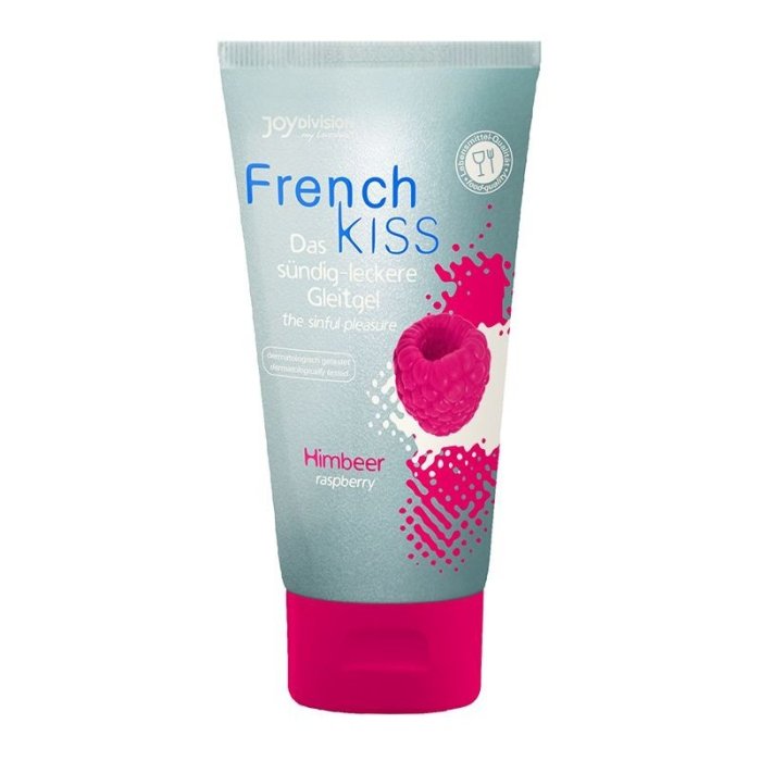 Lubrifiant Sex Oral JoyDivision "French Kiss" 75ml - Zmeura - vedere frontala