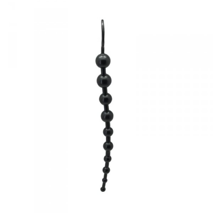 Bile Anale Toyz4Lovers "Erotica Black" 26 cm - Negru - detaliu design