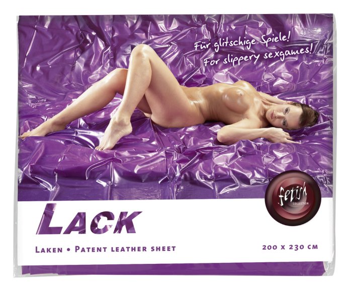 Cearceaf Latex Violet - vedere laterala