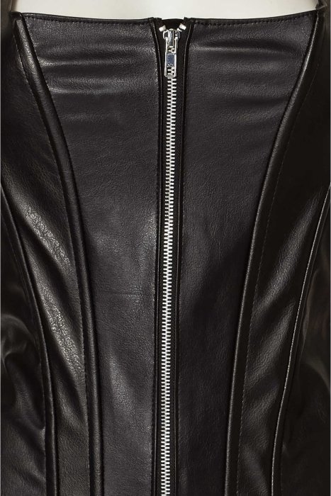 Corset Piele Ecologica Avanza - Negru - culoare si material