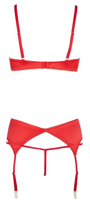 Set Lenjerie Intima Cottelli Collection - Rosu - dimensiuni complete