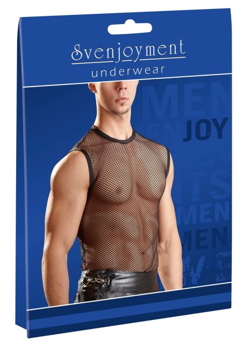 Tricou negru din plasa pentru barbati# - dimensiuni complete