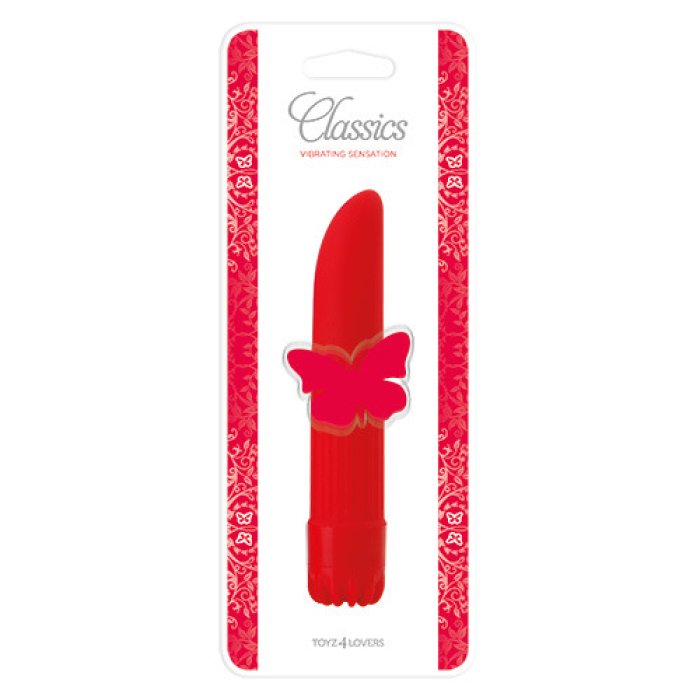 Vibrator Mini Toyz4Lovers »Classics« 14 cm - Rosu - vedere frontala