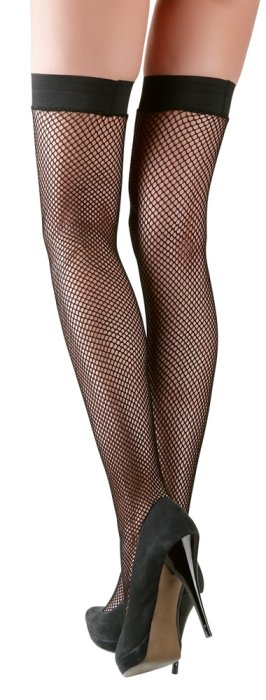 Ciorapi Plasa cu Banda Style Band Cottelli Collection - Negru - detaliu design