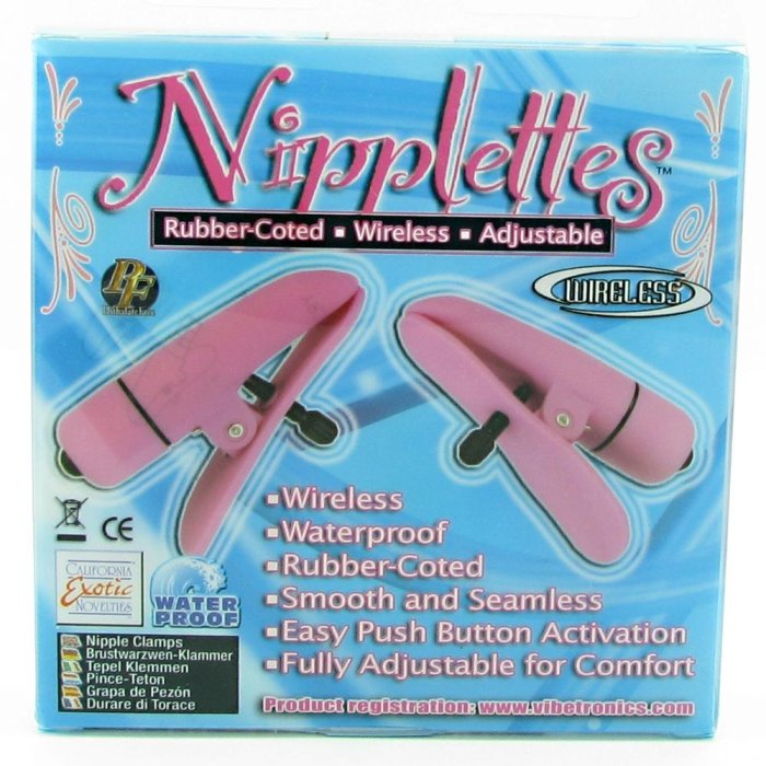 Cleme Sfarcuri cu Vibratii California Exotics "Nipplettes" - Roz - vedere spate