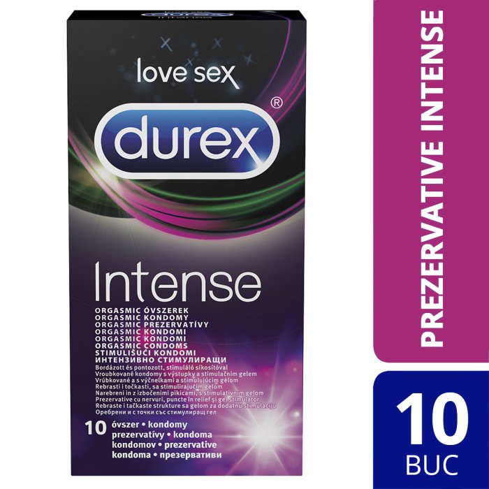 Prezervative Durex Intense Orgasmic 10 bucati#
