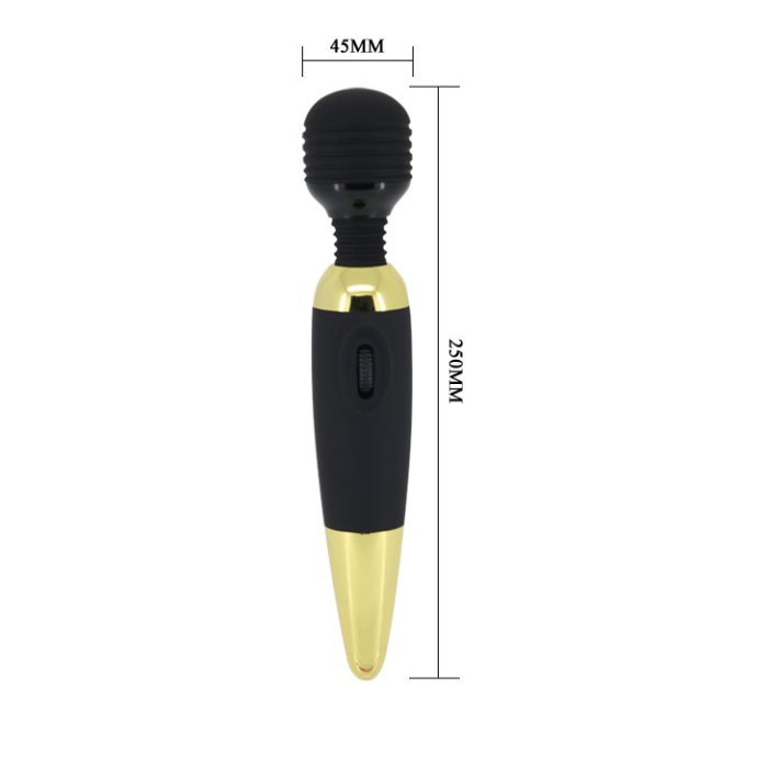 Aparat Masaj Pretty Love »Power Wand Gold« 25 cm - Negru