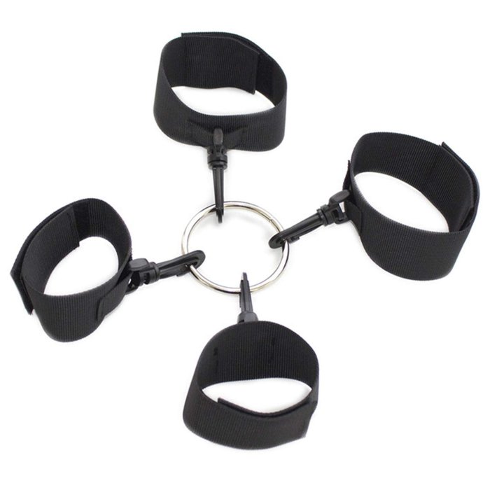 Set Catuse Toyz4Lovers "Easy Arms Restraint" Negru##