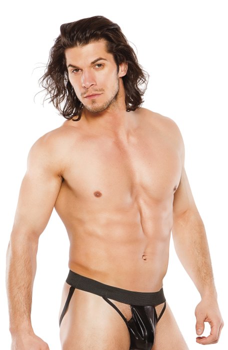 Chiloti Barbati Wetlook Jock Strap S-L# - detaliu design