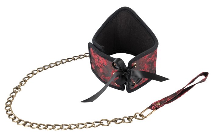 Choker  cu Lesa Bad Kitty "Asia Bondage Collection" - Rosu##