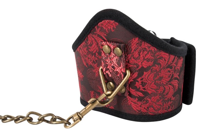 Choker  cu Lesa Bad Kitty "Asia Bondage Collection" - Rosu##