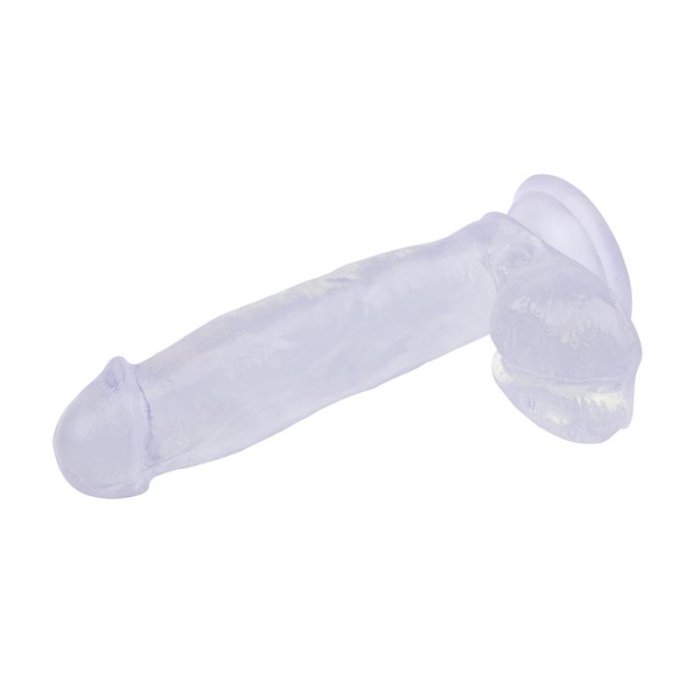 Dildo Transparent Chisa Novelties "Hi-Rubber" 19,5cm - dimensiuni complete