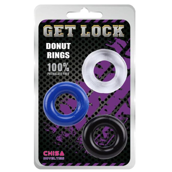 Set 3 Inele Penis Chisa Novelties »Donut Rings« 3,3 cm - detaliu finisaj