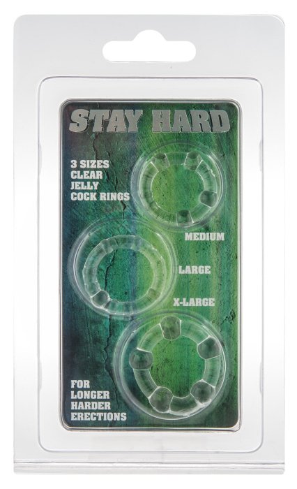 Set Inele Scala Selection »Stay Hard Clear« Transparent