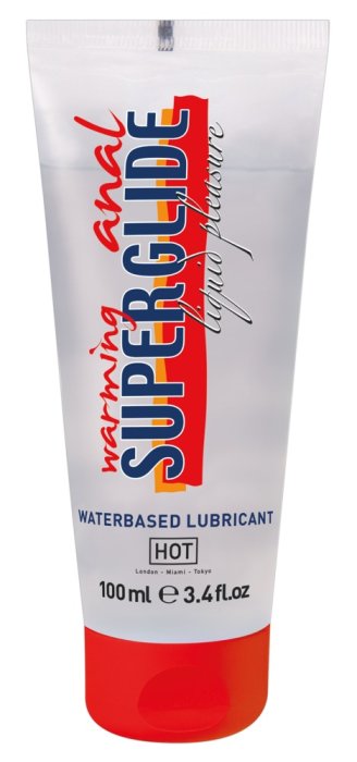 Lubrifiant Anal HOT Warming "Superglide" 100ml - vedere frontala