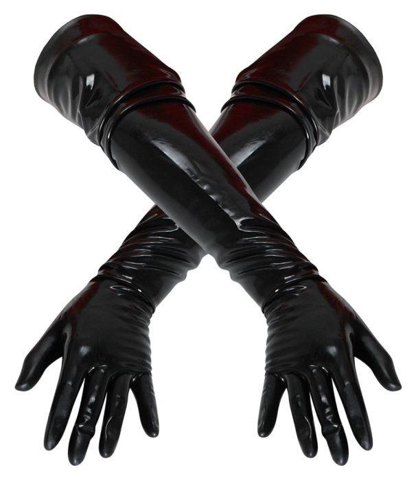 Manusi Latex Negre - detaliu finisaj